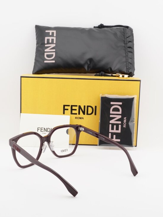 Fendi FE50087F 081 Square Eyeglasses 54mm - Violet